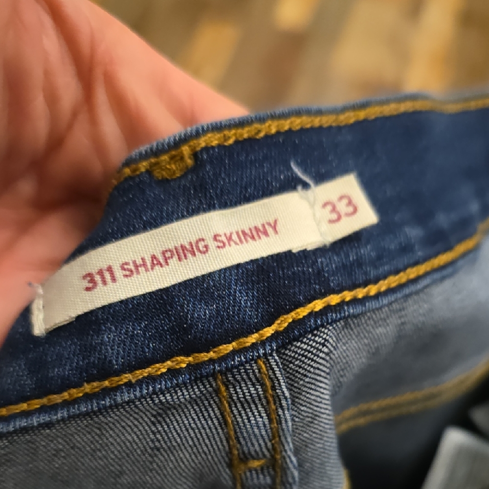 Levi's 311 Shaping Skinny Denim Blue Jeans Womens Size 33 Inseam 25 - Picture 2 of 3